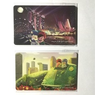 Set of 2pcs ANG KU KUEH GIRL &amp; FRIENDS Merlion Esplanade Singapore River MBS Ezlink Ez-Link Cards *collectible (A3)