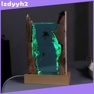 [LzdyyhacMY] Epoxy Resin Night Light Handmade Table Lamp for Baby Room Bedroom Indoor