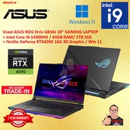 #RG051 USED i9 ASUS ROG STRIX SCAR 18 G834J Gaming Laptop intel i9 14900HX 64GB 2TB SSD RTX4090  RTX