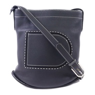 Delvaux 牛皮皮革Delvaux Pin Daily銀扣肩背袋