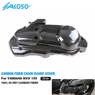 AKOSO NVX155 Motorcycle Carbon Fiber Accessories Rear Chain Gear Guard Cover Protector For Yamaha NV