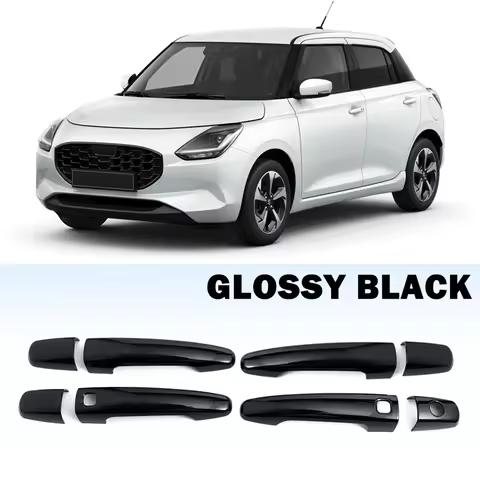 For Suzuki Swift MK4 Dzire Glossy Black Door Handle Cover Trims Accessories w/ Smart Keyhole