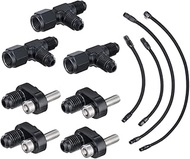 4 Pack Engine Steam Hoses AN4 Fuel Brake Line CPE/NBR Rubber and Stainless Steel Braided LS LSX LS1 