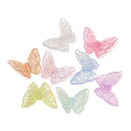 St.kunkka ลูกปัดอะคริลิคผีเสื้อขนาดใหญ่27.5X37.5มม. 5-10ชิ้นลูกปัดนางเงือกสำหรับทำสร้อยคอ DIY สร้อยข