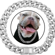 Diamond Cuban Dog Collar Chain Metal Collar Chain，Pet Cuban collar accessories，Suitable for medium t