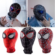 Kids Adults Halloween Spider-Man Miles Morales Cosplay Mask – Full Face Hero Costume with Funny Eyes