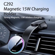 YESIDO C292 15W Wireless Fast Charge Magnetic Car Phone Mount Holder Windshield Dashboard Phone Hold