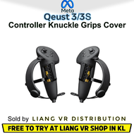 AMVR Anti-Drop Controller Knuckle Grip Cover with Removable Battery Cover for Meta Quest 3/3S Virtua