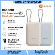 Xiaomi Built-in Cable Power Bank 20000mAh Pocket Version 33W Two—Way Fast Charge USB-C CCC Powerbank