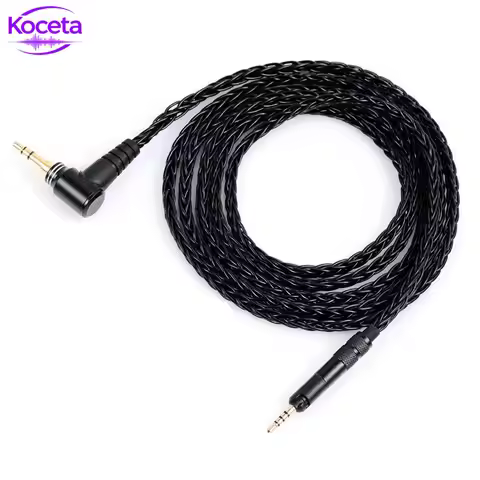 Koceta 3.5 4.4 Replacement Silver Plated Copper Headset Cable For Sennheiser HD598 HD560S HD558 HD51