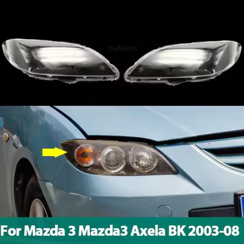 Headlights Cover for Mazda 3 Mazda3 Axela BK Sedan 2003-2008 Lampshades Headlamp Transparent Lamp Sh