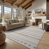 Washable Area Rugs (Beige, 6'x9')