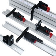 Aluminum Miter Track Stop,Workbench T-Slot T Track Flip Stop, Woodworking Chute Limiter,track Fence 