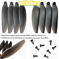 WITAKEY Remote Control Drone Parts, Universal Plastic Folding Propeller Blades, Black 58mm/66mm Quad