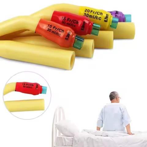 1pcs 2/3 Chamber Latex Catheter Silicone Coated Sterilized Urethral Catheter Male/Women/Children Uri