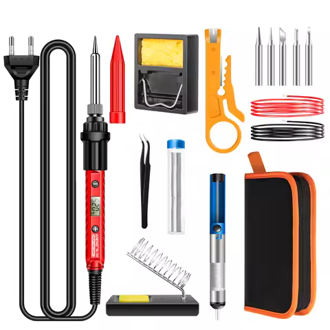 ANENG SL105 Digital Electric Soldering Irons Kit 60W Adjustable Temperature 180-520℃ Constant Displa