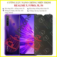 Realme 5, 5 Pro, 5i, 5s anti-peeping sticker - 9H+ nano flexible tempered sticker