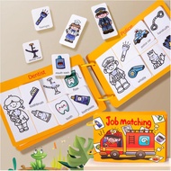 BHC CVC Job Matching Busy Books Repeated Tearing Educational Kid Early Learning Toy Activity Book fo