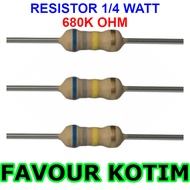 RESISTOR 680K OHM 1/4 WATT 5% R 1/4 W 0.25W 5 PERCENT FVKOTIM