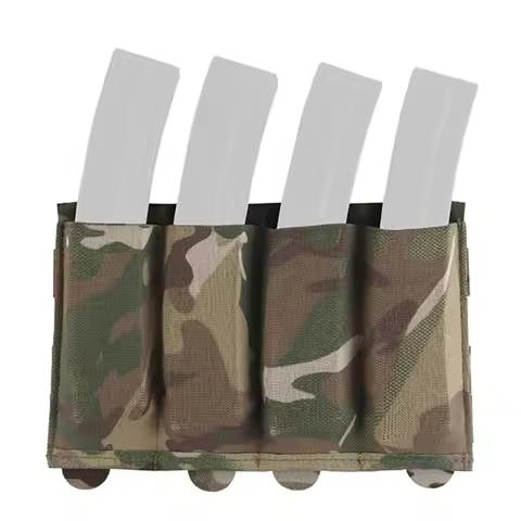 Tactical Quadruple Mag Pouch For MP5 MP7 KRISS Tactical Modular MOLLE SGM Fast Magazine Pouch Huntin