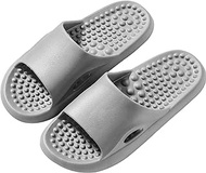 Reflexology Therapy Shoes Massage Slippers for Neuropathy Pain Relief,Slippers for Plantar Fasciitis for Women,Acupressure Foot Reflexology Tools Gift for Dad Mom ((UK Men: 6.5-7.5), Gray)