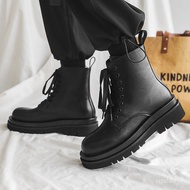 KY/16 Dr. Martens Boots Men's British Style Mid-Top Leather Shoes Retro Workwear High-Top Motorcycle Boots Autumn Thick