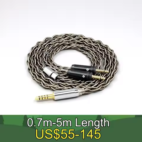 99% Pure Silver Palladium + Graphene Gold Earphone Cable For Focal Clear Elear Elex Elegia Stellia D