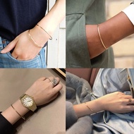 18K Gold Bracelet Fashion Thin Gold Bangle Bracelet