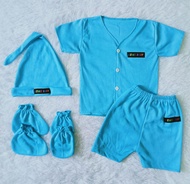 1 set baju bayi baru lahir tanggan pendek