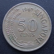 Koleksi Koin Singapura 50 Cents 1967 K-2561