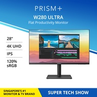 PRISM+ W280 Ultra 28" 4K [3840 x 2160] IPS 120% sRGB Professional Productivity Monitor