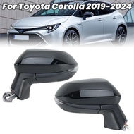 moto22r 6 Wires Rearview Mirror Assembly For Toyota Corolla E21 E210 2019-2024 Black With Turn Signa