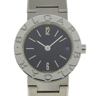 Pre-owned BVLGARI Bzero1 watch, BB23SS, stainless steel, quartz movement, analog display, black dial