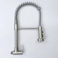 kitchen pull out faucet kitchen sink wall mounted single cold stainless steel pull-out faucet kitche