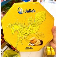 Julie's Biscuit Assorties tin box 234gr date February 2027