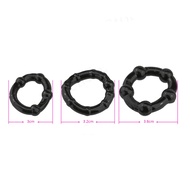 3 Pcs/Set Cock Penis Ring Bead Penis Ring Male Delay Ejaculation Lasting Silicone Erection Ring Sex Toys For Men Adults