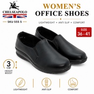 CHELSEAPOLO Nurse Black Lightweight Shoe Anti Slip Soft Comfort Kasut Kerja Hitam Perempuan Long Sta