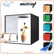 MURRAY Studio Softbox, 45/65cm with Background Studio LED Light Box, Portable Ring Light Board Foldi