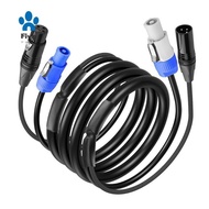 10FT DMX512 Extension Cable, AC Power DMX512 3Pin XLR Signal Combo Cables for Stage Lighting, Concer