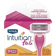 Schick Intuition fab Womens Bi-Directional Razor Refills, Pack of 3 - pisau cukur wanita