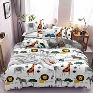 fully garterized 3in1 bedsheet ZOO with 2piloow cases