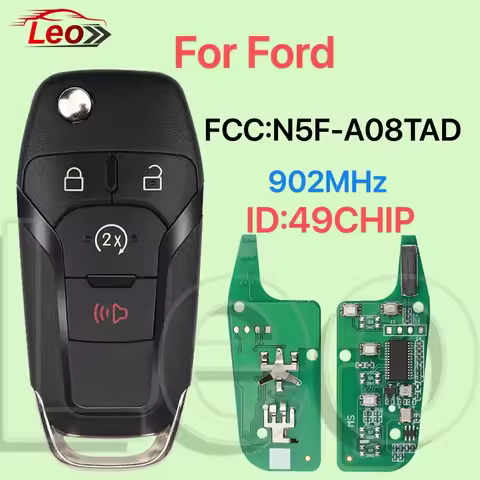 Leo Smart Flip Remote Key For Ford F-150 F-450 F-650 RAPTOR RANGER 2015-2022 Pn:164-R8134 902MHz ID: