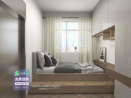 👉窗台床設計訂造儲物床到頂衣櫃 蝸居設計實木地台床簡約實用板式衣櫃	大衣櫃 實木衣櫥訂造裝修設計公司