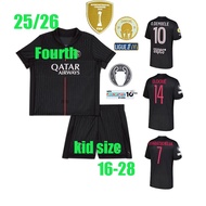 25/26 O.DEMBELE jersey 25/26 PSG  jersey Fourth soccer clothe kid suit KVARATSKHELIA D.DOUE VITINHA 