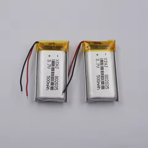 2pcs 3.7V 500mAh 1.85Wh Polymer Li Lithium Battery 802035 Repair Controller Bluetooth Speaker Headph