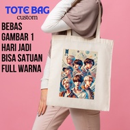 Custom Tote Bag 1-Day Imagebebas, Full Color Available