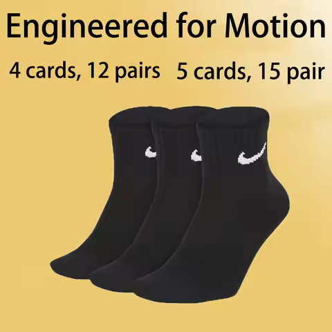 Nike Comfortable, Durable, Breathable Casual Mid-Calf Cotton Socks with Moisture-Wicking Technology 