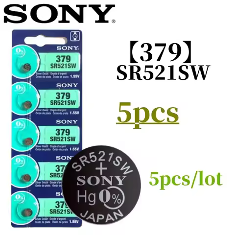 5pcs Original for SONY battery SR 521 LR521 AG0 Batteries SR521SW 379A 379 179 SR63 1.5V Battery