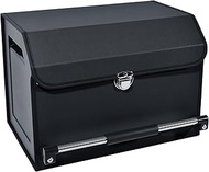 Premium Leather Car Boot Organiser with Lid and Sturdy Handle, 37L Foldable Boot Bag, SUV/Car Access