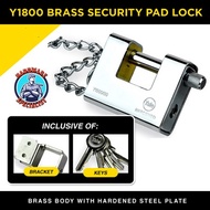 Yale Solid Brass Padlock Y1800/80/117/1 / Black Padlock / Silver Padlock